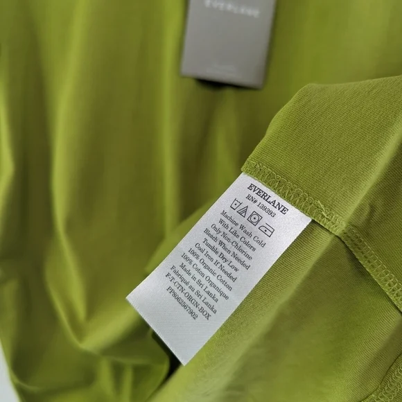 Everlane T Shirt Women Yellow Green Crew Neck Box Cut Tee Organic Cotton - Picture 10 of 12